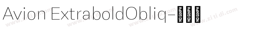 Avion ExtraboldObliq字体转换